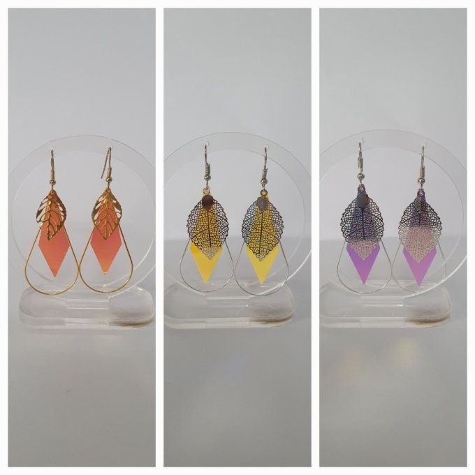 Boucles pendantes "Luminous"