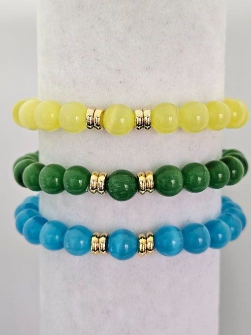 Bracelet en perles "Oeil de chat"