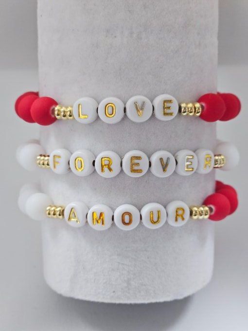 Bracelet "Red love" personnalisable